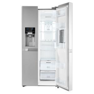 نمای روبه رویی با در باز یخچال سايد بای سايد دوو d2s3033ss
