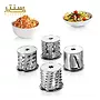 نمای نزدیک تیغه‌های استیل ضدزنگ چرخ گوشت بوش MFW68660 برای برش دقیق و باکیفیت.