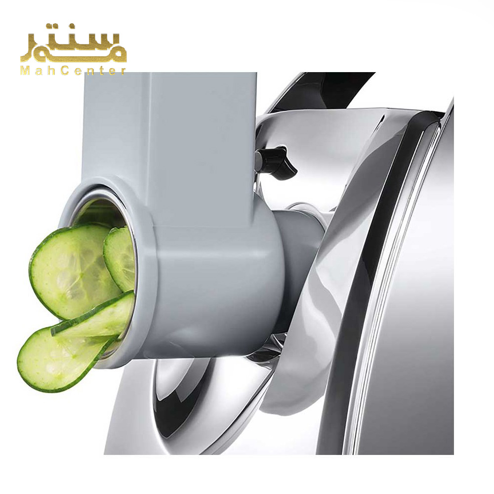 سینی فلزی مقاوم چرخ گوشت بوش مدل MFW68660 برای قرارگیری حجم بالای مواد غذایی.