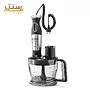 گوشت‌کوب برقی بوش MSM88190 با موتور 800 وات و طراحی ارگونومیک، در حال خرد کردن سبزیجات در ظرف شفاف 600 میلی‌لیتری.