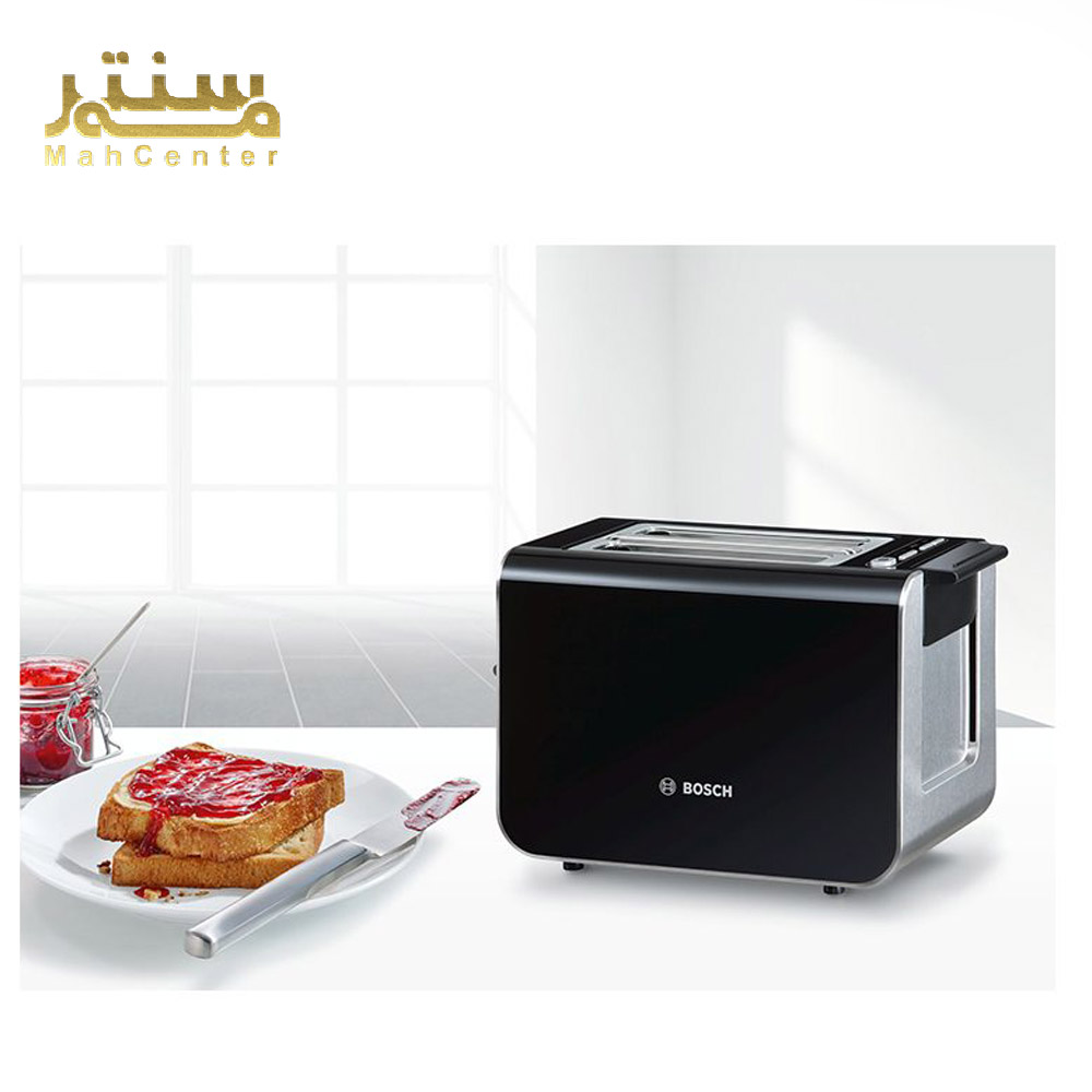 توستر بوش TAT8613 با توان 860 وات، برای برشته کردن یکنواخت و سریع نان.