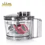 تیغه استیل ضدزنگ چندکاره در غذاساز بوش مدل MCM3200W، مناسب برای برش و خرد کردن یخ و سبزیجات.