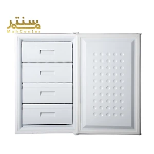نمای داخلی فریزر ایستکول TM-946-4D با کشوهای فلزی جادار