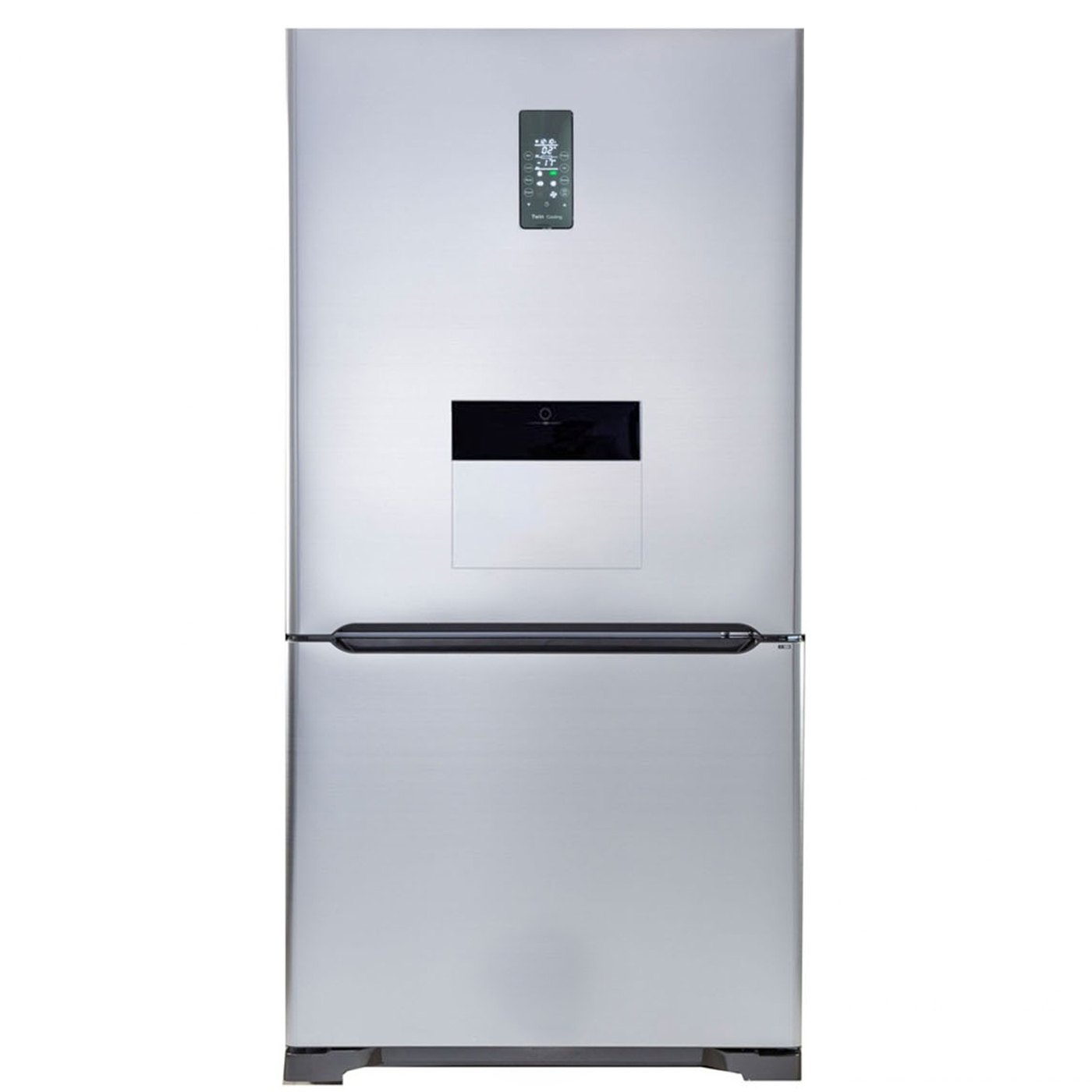 یخچال فریزر پایین هوم بار هیمالیا مدل امگا پلاس HRFN605hb - استیل