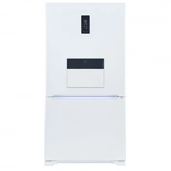 یخچال فریزر پایین هوم بار هیمالیا مدل امگا پلاس HRFN605hb - سفید چرم