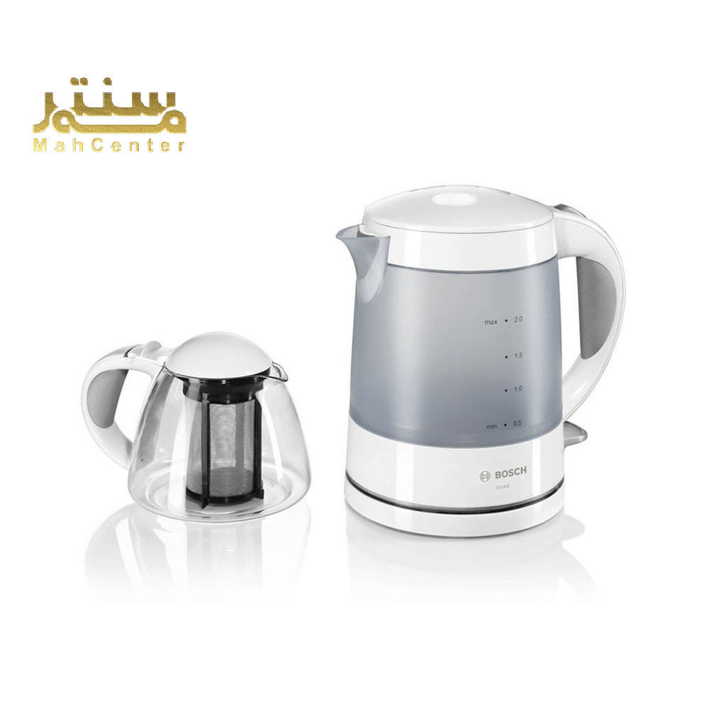 چای‌ساز بوش مدل TTA2201 در حال دم کردن چای در آشپزخانه