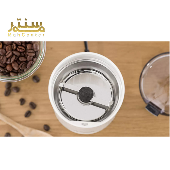 دستگاه آسیاب قهوه بوش TSM6A011W با تیغه‌های استیل ضدزنگ برای آسیاب دقیق.