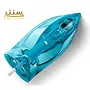 اتو بخار فیلیپس مدل GC4558 با کفی استیم‌گلاید پلاس و بدنه آبی فیروزه‌ای، مناسب برای اتوکشی انواع پارچه.