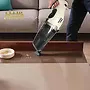 جاروبرقی عصایی تفال مدل UY5118 با طراحی شیک سفید و توان 750 وات برای نظافت سریع و آسان.
