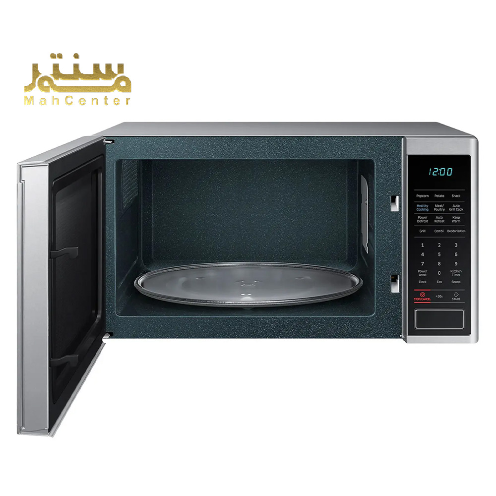 درب باز مایکروویو سامسونگ مدل MG40J5133AT با محفظه سرامیکی ۴۰ لیتری.