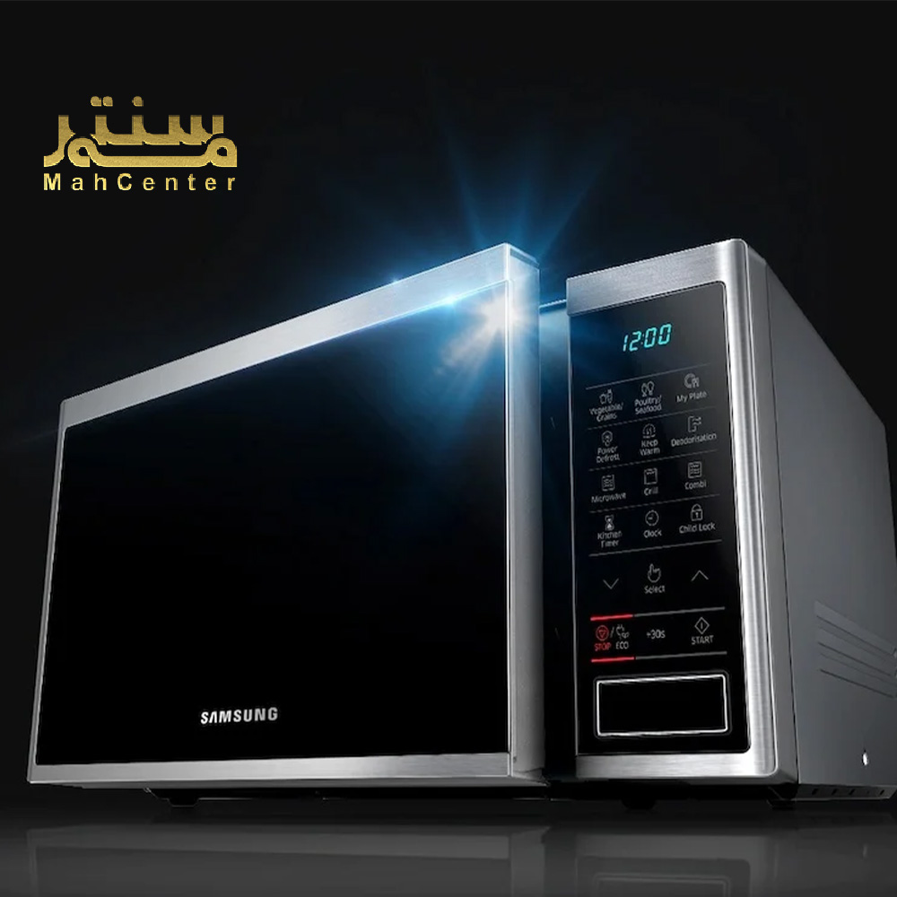 سینی گردان ۳۶۰ میلی‌متری داخل مایکروویو سامسونگ MG40J5133AT برای پخت یکنواخت.