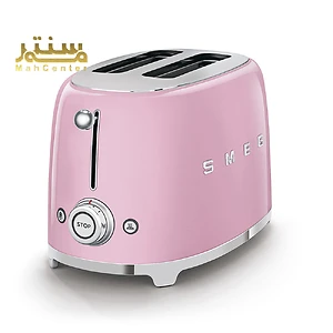توستر اسمگ مدل TSF01 رنگ صورتی پاستیلی با 6 سطح تنظیم حرارت و قابلیت یخ‌زدایی.