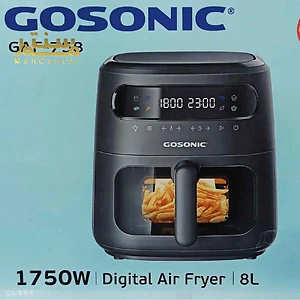 سرخ‌کن دیجیتال گاسونیک مدل GAF-758 با ظرفیت 8 لیتر و توان 1750 وات.