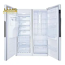یخچال ساید بای ساید مدرن و شیک با قابلیت آبسردکن طراحی مینیمال و زیبا - دوم