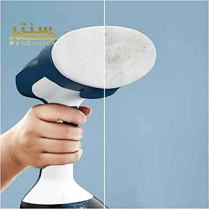 این تصویر یک دستگاه بخارگر لباس دستی را نشان می دهد که توسط برند "MahCenter" ارائه شده است.
