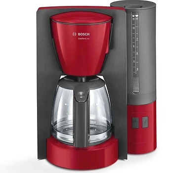 یک قهوه‌ساز قرمز و خاکستری از سری ComfortLine برند Bosch.