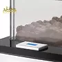 تصویری از دانه های قهوه در مخزن آسیاب قهوه