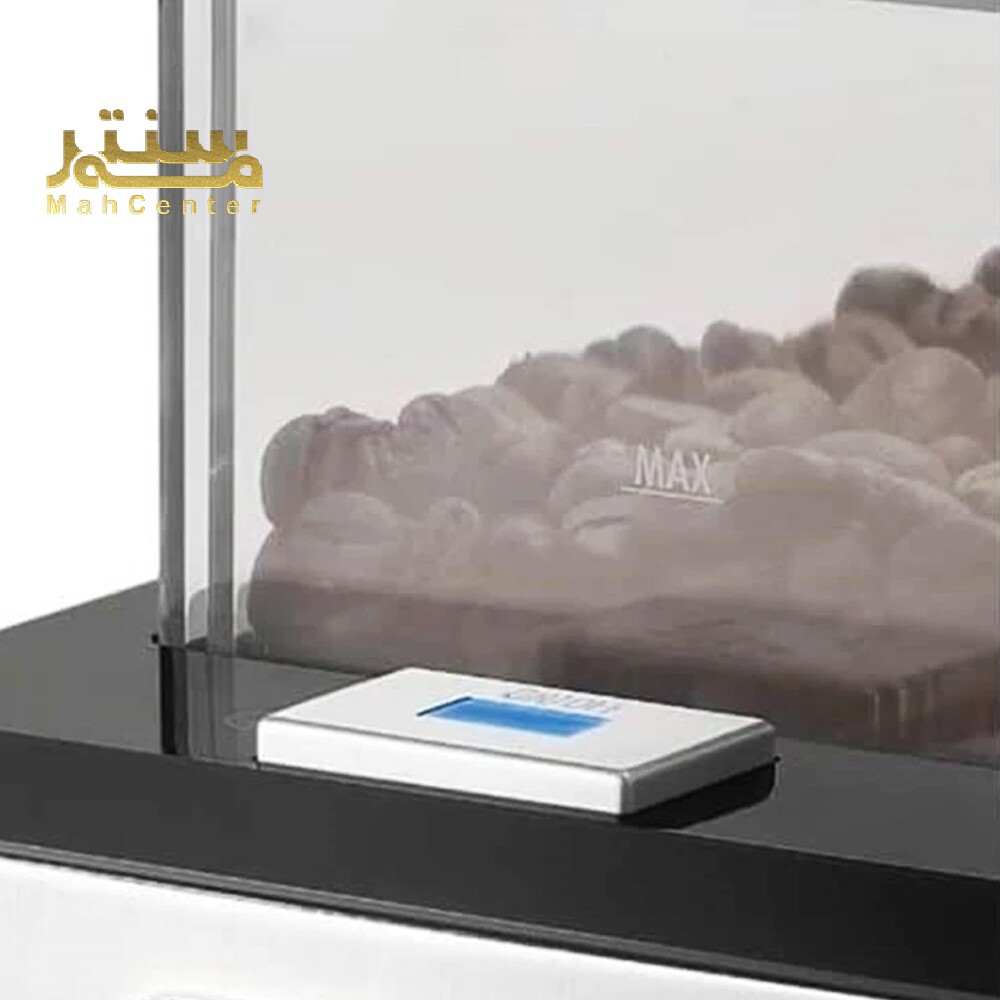 تصویری از دانه های قهوه در مخزن آسیاب قهوه