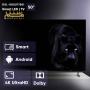 تلویزیون هوشمند ۵۰ اینچی با ویژگی‌های اندروید، 4K UltraHD و صدای دالبی با تصویر پلنگ سیاه.