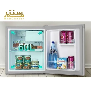 یخچال دارای ظرفیت 60 لیتر است که برای نگهداری مواد غذایی و نوشیدنی‌های محدود مناسب است.