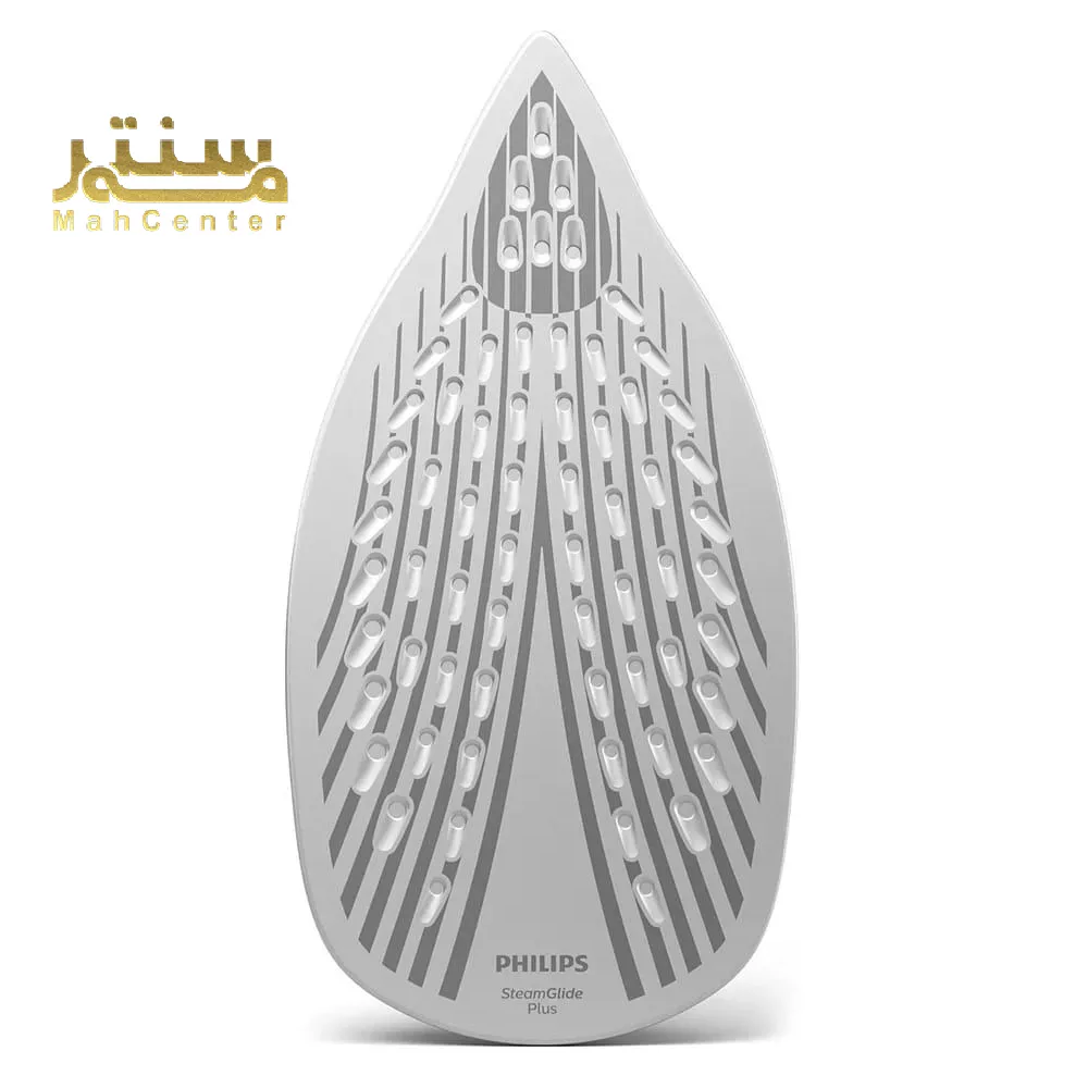 شیارهایی روی کف اتو دیده می‌شه که به نظر میاد برای هدایت یکنواخت بخار روی پارچه طراحی شده.