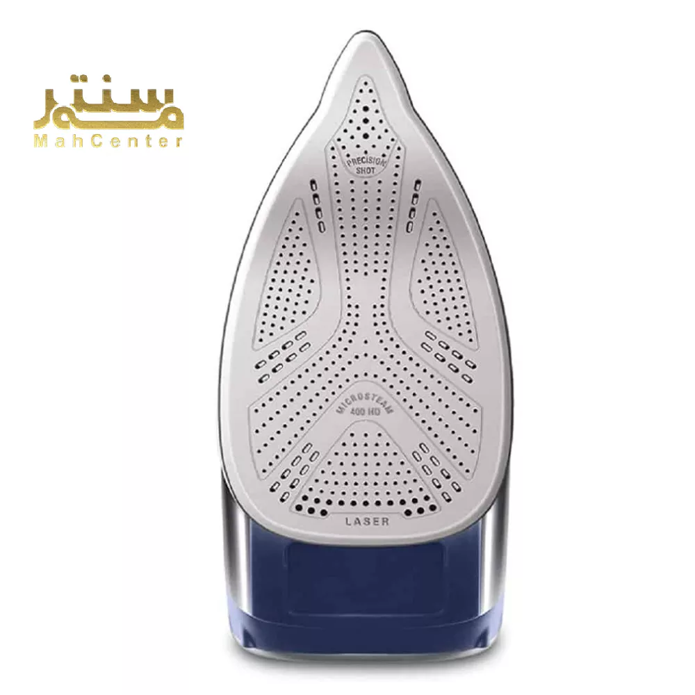 که دارای یک صفحه فولادی ضد زنگ با نوک دقیق، سوراخ های بخار و یک سیم پیچ است. این اتو به صورت عمودی قرار گرفته است