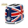 این تصویر یک دستگاه تست نان (توستر) اسمگ (SMEG) را نشان می دهد که با طرح پرچم بریتانیا (Union Jack) طراحی شده است.