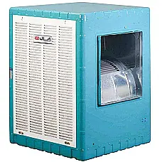ک کولر آبی Aabsal AC70 در پس زمینه سفید نشان داده شده است. این کولر آبی بزرگ و مکعبی شکل است و دارای بدنه ای فلزی است.