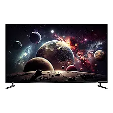 یک تلویزیون هوشمند Daewoo 55 اینچی 4K در پس زمینه سفید.