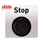 دکمه ولومی مشکی رنگ توستر تفال 330 که یک نوشته stop به رنگ مشکی بالای آن قرار دارد