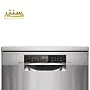 یک ماشین ظرفشویی بوش با صفحه کنترل نشان داده شده است. صفحه کنترل دارای یک صفحه نمایش دیجیتال و چندین دکمه است.
