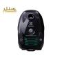 یک جاروبرقی مشکی Electrolux EPF6GREEN PowerForce Green با یک سیم جمع کن خودکار در پس زمینه سفید نشان داده شده است