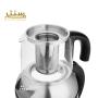 یک چای ساز فلر TS 286 در پس زمینه سفید نشان داده شده است. چای ساز دارای یک قوری شیشه ای با یک صافی چای استیل ضد زنگ و یک پایه گرم کننده است.