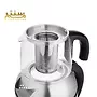 یک چای ساز فلر TS 286 در پس زمینه سفید نشان داده شده است. چای ساز دارای یک قوری شیشه ای با یک صافی چای استیل ضد زنگ و یک پایه گرم کننده است.