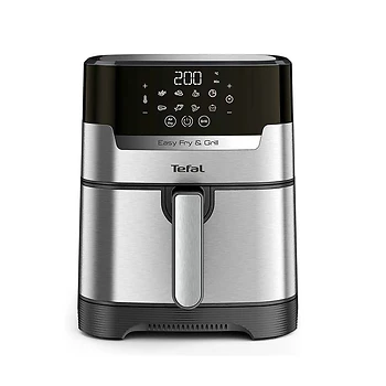 یک سرخ کن Tefal Easy Fry & Grill روی یک پس زمینه سفید نشان داده شده است.