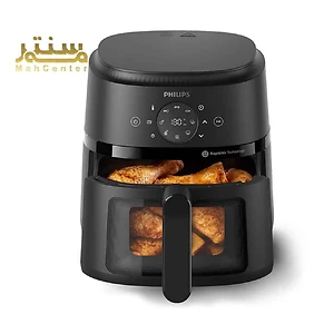 این تصویر یک سرخ کن فیلیپس سری 2000 مدل 4.2 لیتری را نشان می‌دهد که به رنگ مشکی است.
