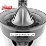 نمای نزدیک از جلوی دستگاه که اهرم فشاری آب مرکبات گیری مولینکس pc700d10 رو نشون میده