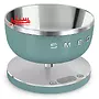 ترازوی آشپزخانه اسمگ مدل ksc01 سبز که به سمت راست مایل شده و زاویه عکس کمی از بالاست