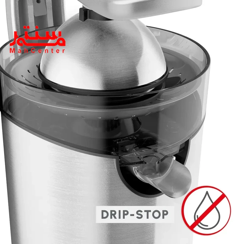 نمای نزدیک از زبانه آب مرکبات گیری مولینکس pc700d10 که حالت ضد چکه دارد