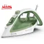 اتو بخار تفال مدل fv5781 که به سمت چپ مایل است و طرف راست آن مشخص است.