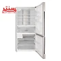 یخچال فریزر پایین 28 فوت دیپوینت boss pro s که درب یخچال و فریزر آن باز است و تمام طبقات داخلی آن مشخص است.