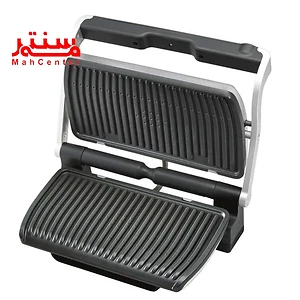 درب گریل تفال 712d28 که به صورت 90 درجه باز شده و صفحه گریل روی آن قرار دارد.