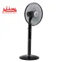 پنکه ایستاده تولیپس مدل sf-406r که به سمت راست مایل است و بدنه آن از سمت چپ مشخص است.