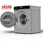 ماشین لباسشویی پاکشوما مدل l9s که به سمت چپ چرخیده شده و بدنه آن از سمت راست مشخص است.