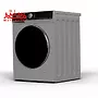 ماشین لباسشویی 9 کیلویی پاکشوما مدل l9s که به سمت راست چرخیده و درب آن به سمت چپ باز است.
