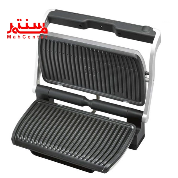 درب گریل تفال 712d28 که به صورت 90 درجه باز شده و صفحه گریل روی آن قرار دارد.