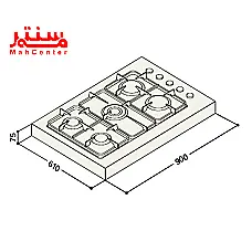 اجاق گاز صفحه آریستون xbc 902 gh dc - دوم