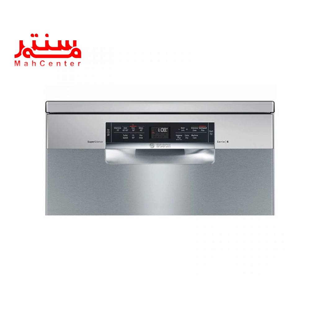 نمای نزدیک از پنل ماشین ظرفشویی بوش مدل sms67ti02b استیل