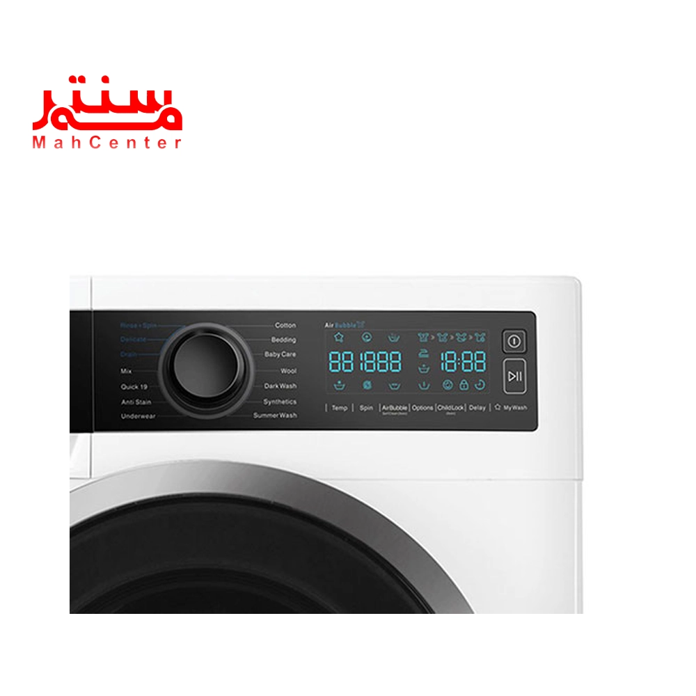 نمای نزدیک از ماشین لباسشویی دوو سری ذن لایف 8 کیلویی مدل lm-861wb