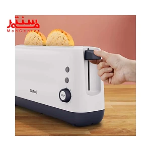 دستی در حال پایین کشیدن اهرم توستر تفال مدل tl302110